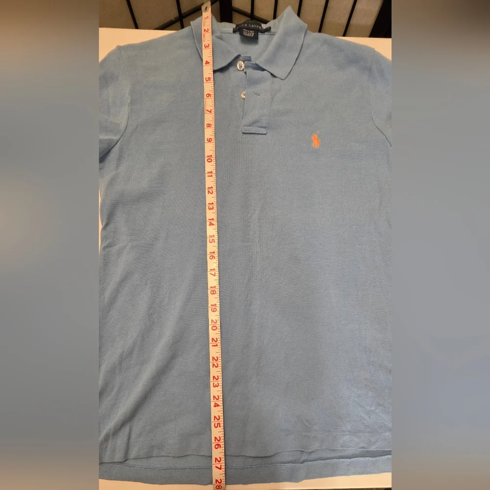 Ralph Lauren Women's Light Blue Classic Fit Polo ~ Size Medium - Picture 9 of 9